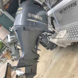 Yamaha Engines Hanging Off The Back Of Boats